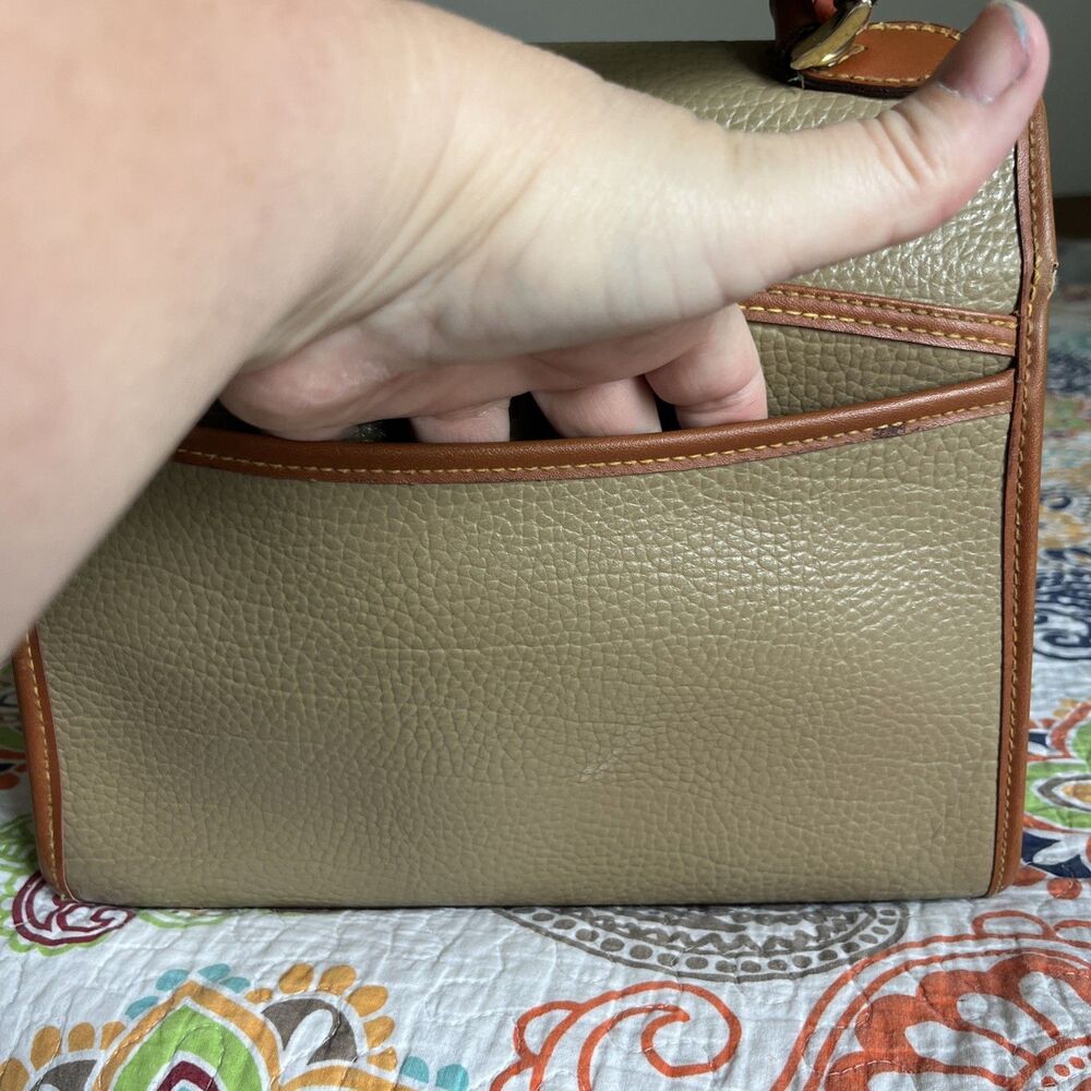Dooney & Bourke Vintage Small AWL Satchel Taupe Brown - Picture 6 of 16
